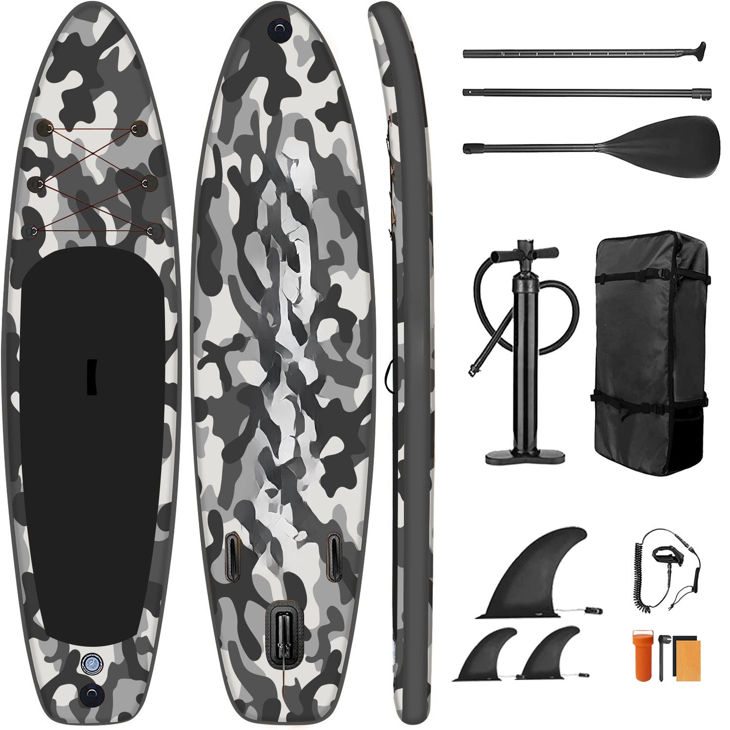 Stand Up Paddle Army Black mit Zubehör